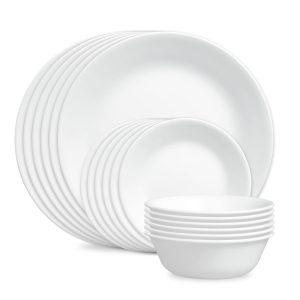 Corelle庐 Winter Frost White 18-piece Dinnerware Set. Service for 6