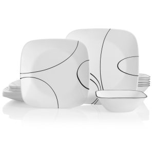 Corelle? Simple Lines 18-piece Dinnerware Set. Service for 6