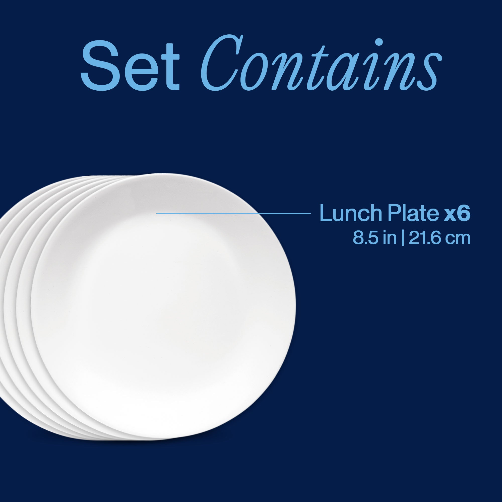 Corelle庐 Winter Frost White 8.5 Salad Plates. 6-pack - Image 3