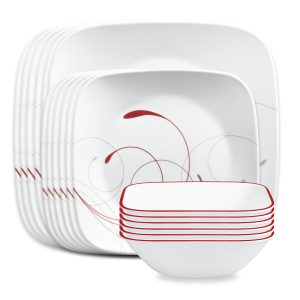Corelle? Square Splendor 18-piece Dinnerware Set. Service for 6