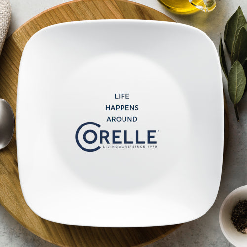 Corelle® Square??Pure White 12-piece Dinnerware Set with Appetizer Plates. Service for 4 - Image 4