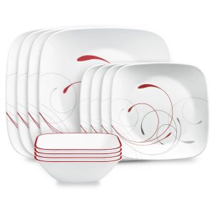 Corelle? Square Splendor 12-piece Dinnerware Set. Service for 4