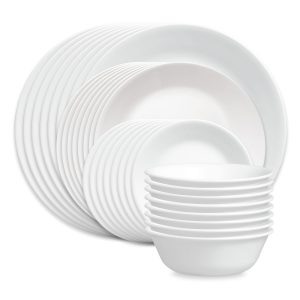 Corelle? Shimmering White 32-piece Dinnerware Set. Service for 8