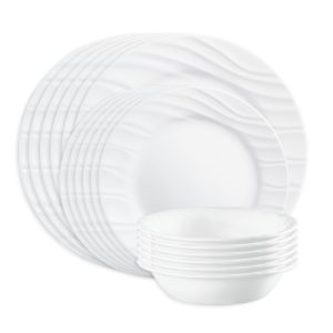Corelle? Swept 18-piece Dinnerware Set. Service for 6