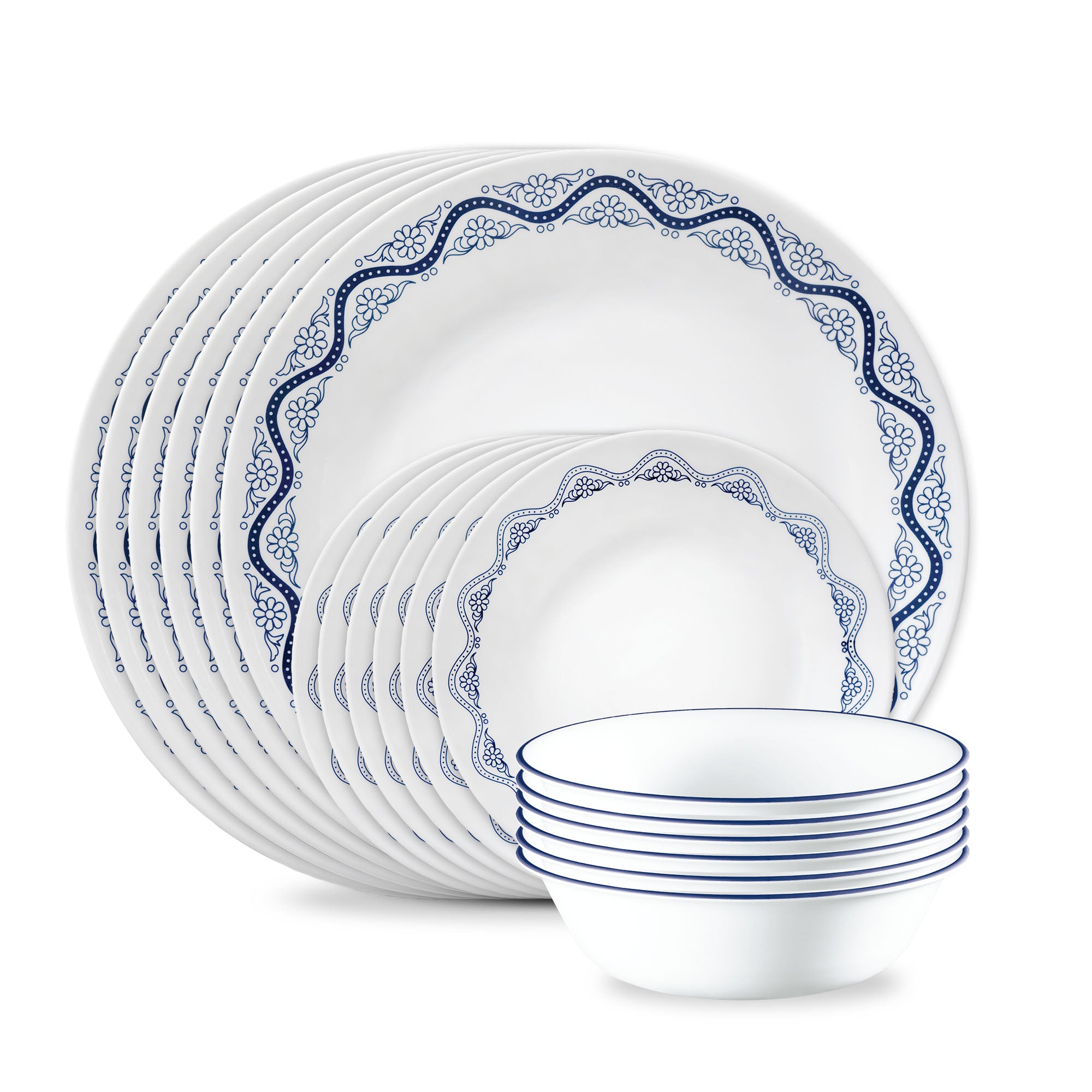 Corelle庐 Orleans 18-piece Dinnerware Set. Service for 6