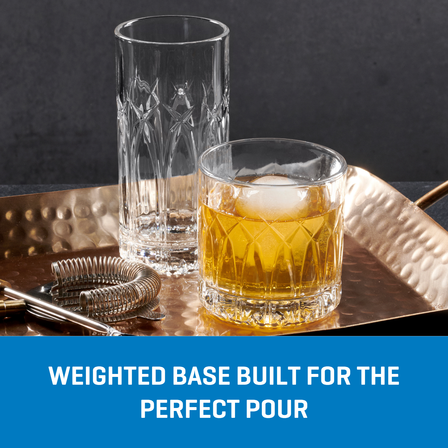 Ocean Glass Traze PST Rocks Glasses (4-Pieces). 12-ounce. Dishwasher Safe - Image 5