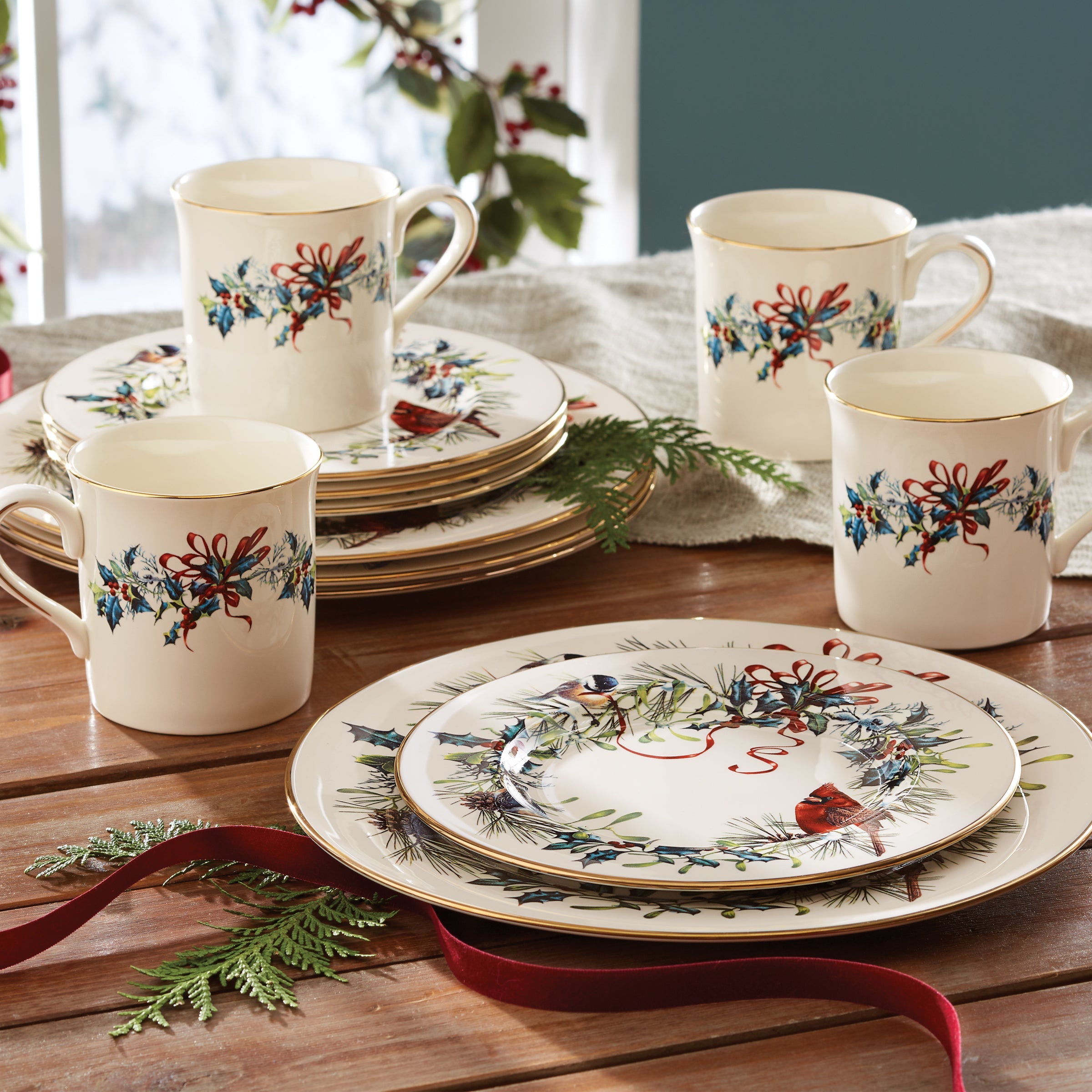 Winter Greetings Salad Plates. Set of 4 - Image 7