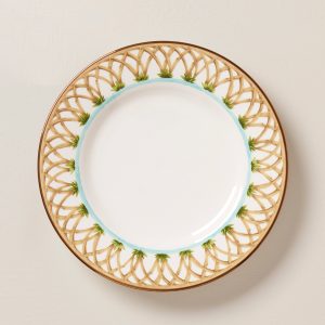 British Colonial Bamboo Accent Plate