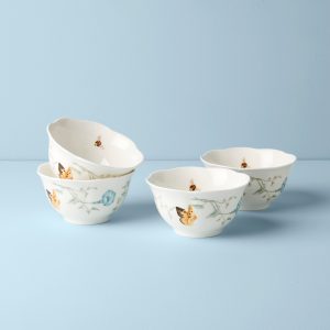 Butterfly Meadow Rice Bowls. Set of 4