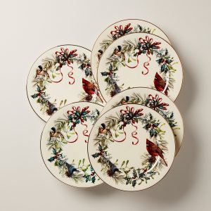 Winter Greetings Dinner Plates. Set of 6