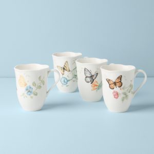 Butterfly Meadow Mugs. Set of 4