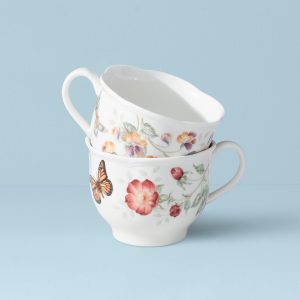 Butterfly Meadow Latte Mugs. Set of 2