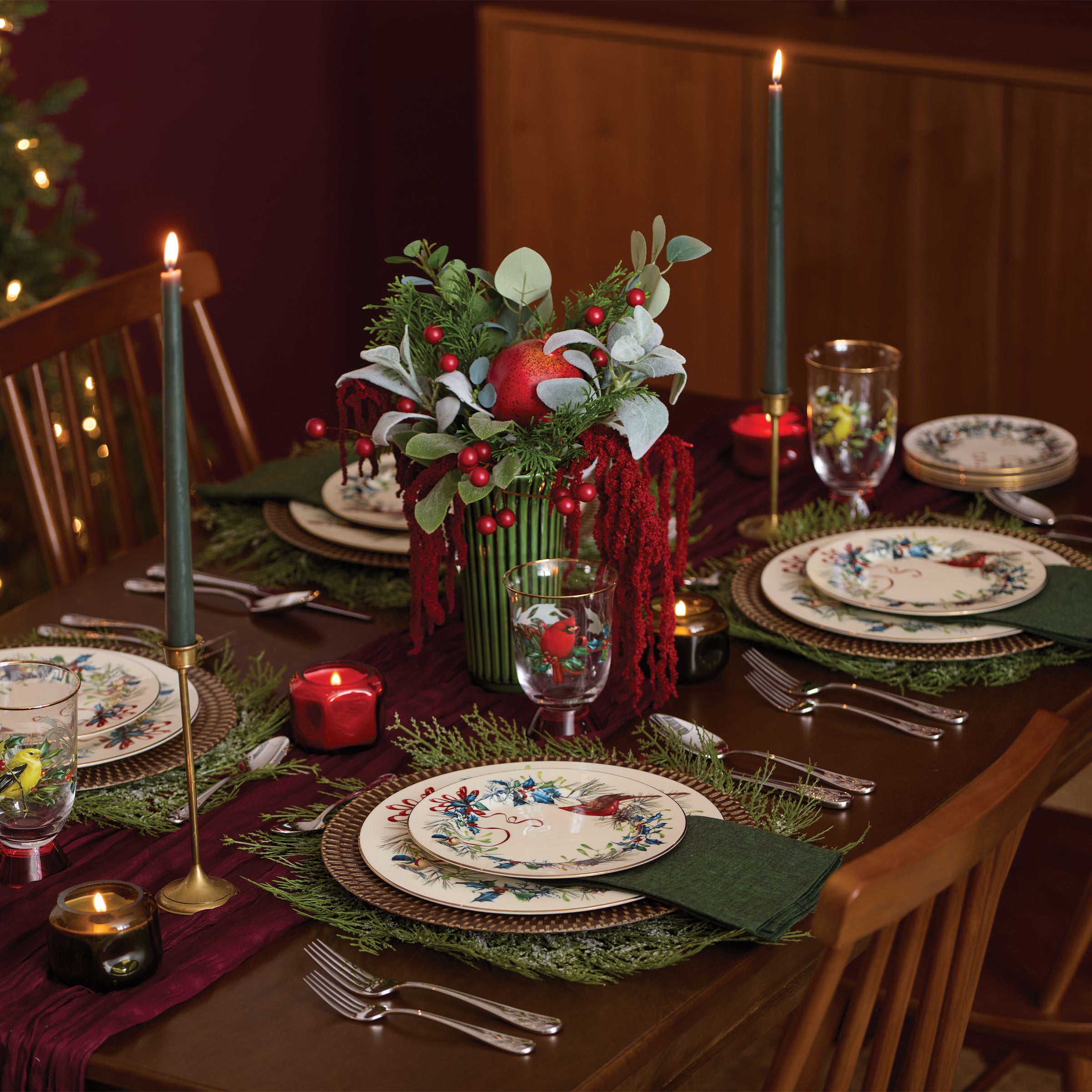 Winter Greetings 12-Piece Dinnerware Set - Image 3