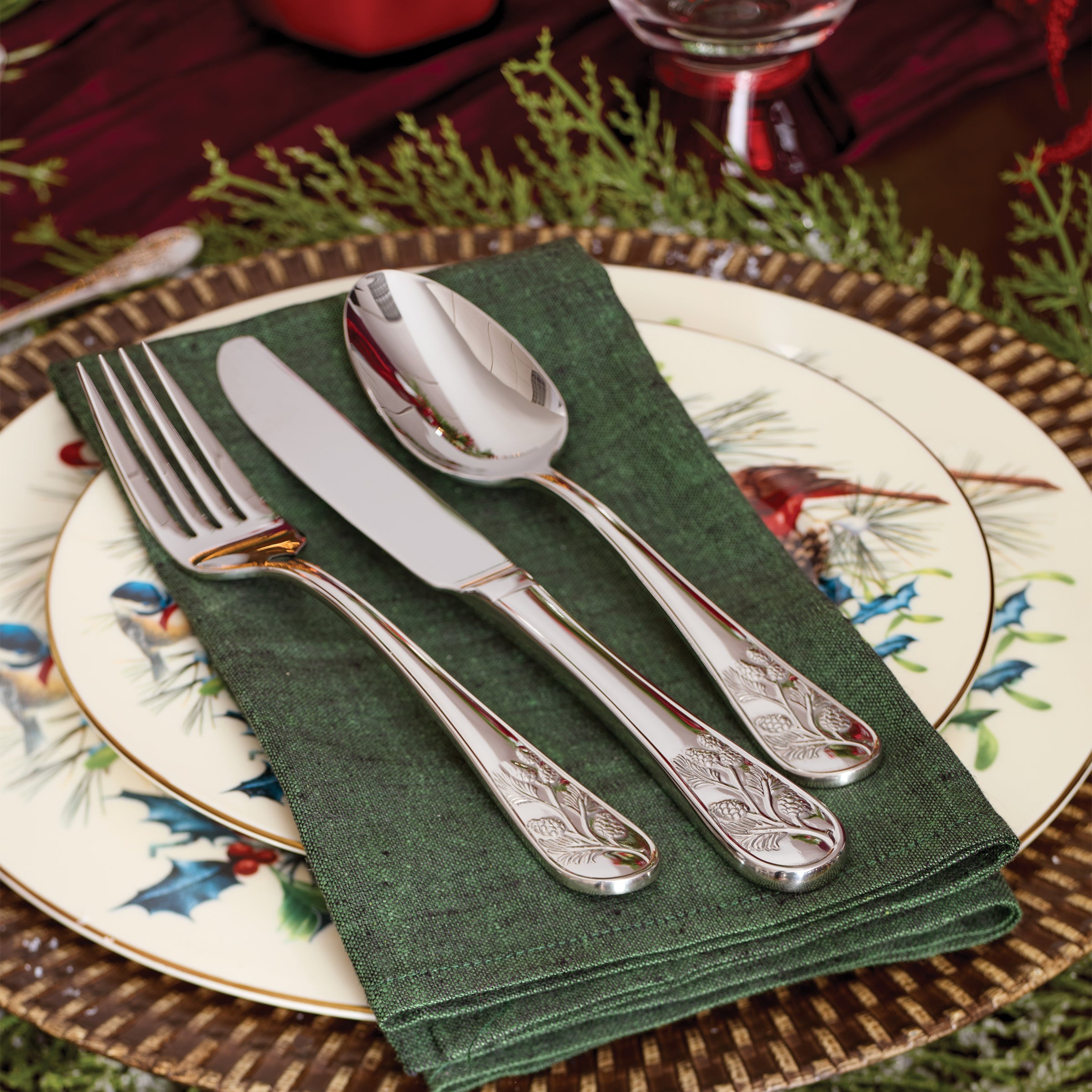 Winter Greetings 12-Piece Dinnerware Set - Image 5