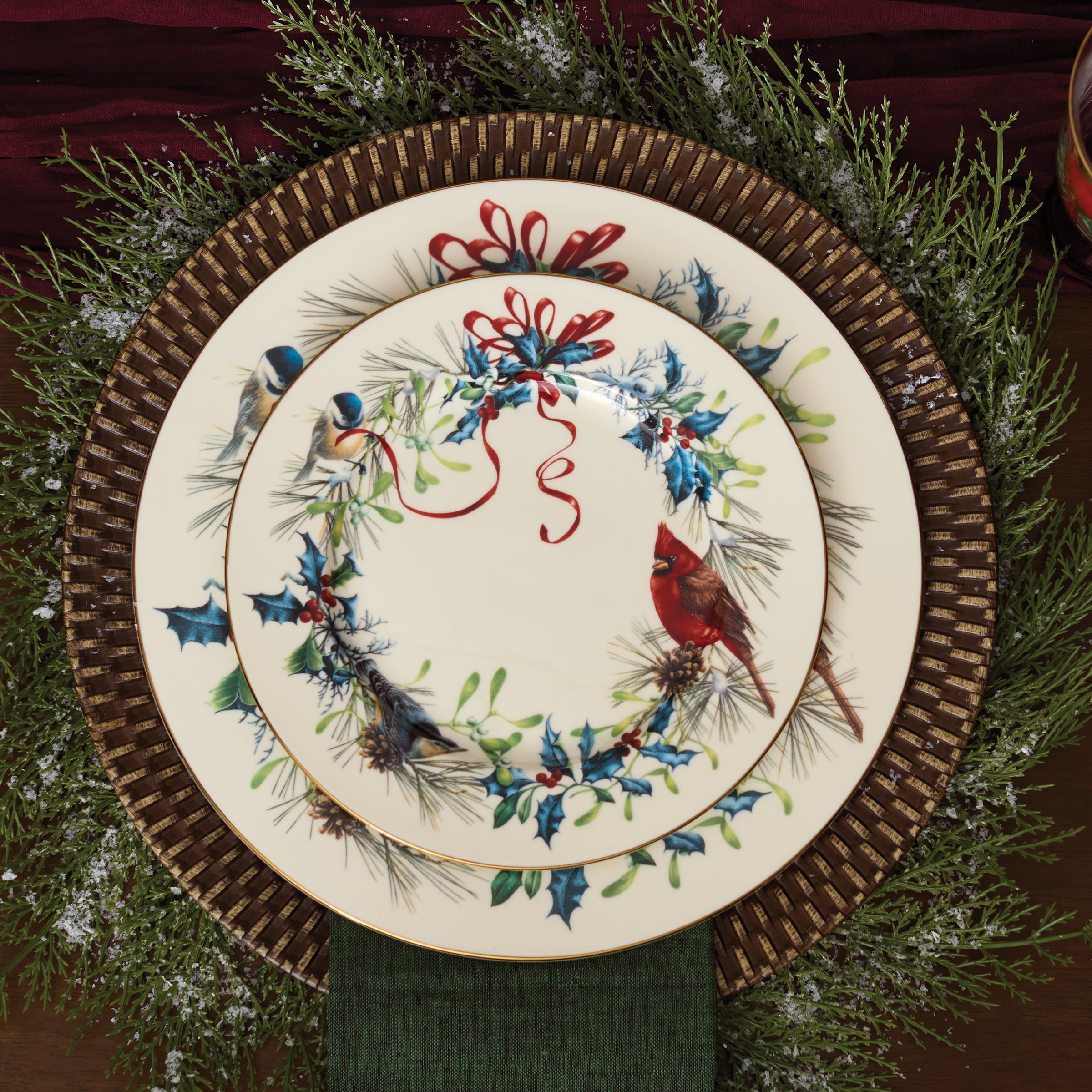 Winter Greetings 12-Piece Dinnerware Set - Image 2