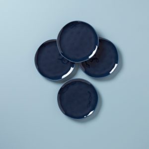 Bay Colors Blue Accent Plates. Set of 4