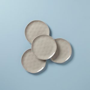 Bay Colors Grey Accent Plates. Set of 4