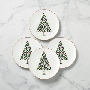 Evergreen Accent Plates. Set of 4
