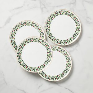 Evergreen Dinner Plates. Set of 4