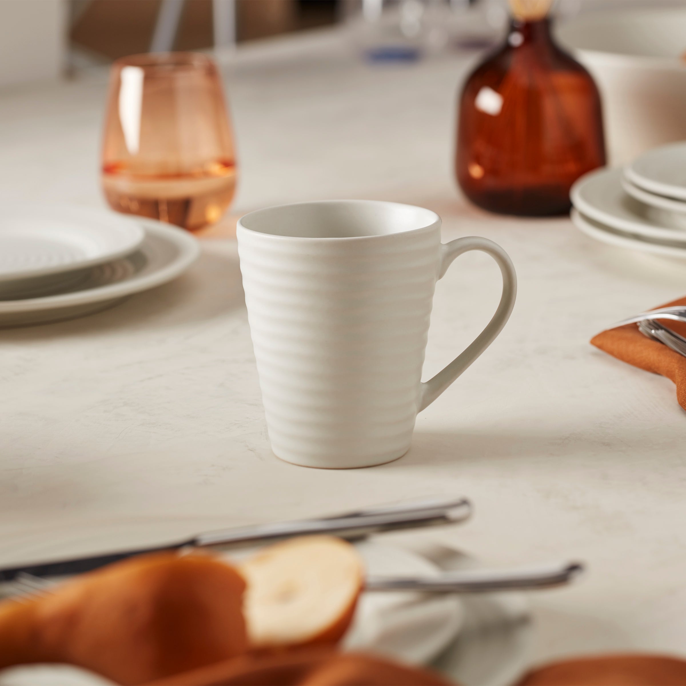 Ridge White 12-Piece Dinnerware Set - Image 14