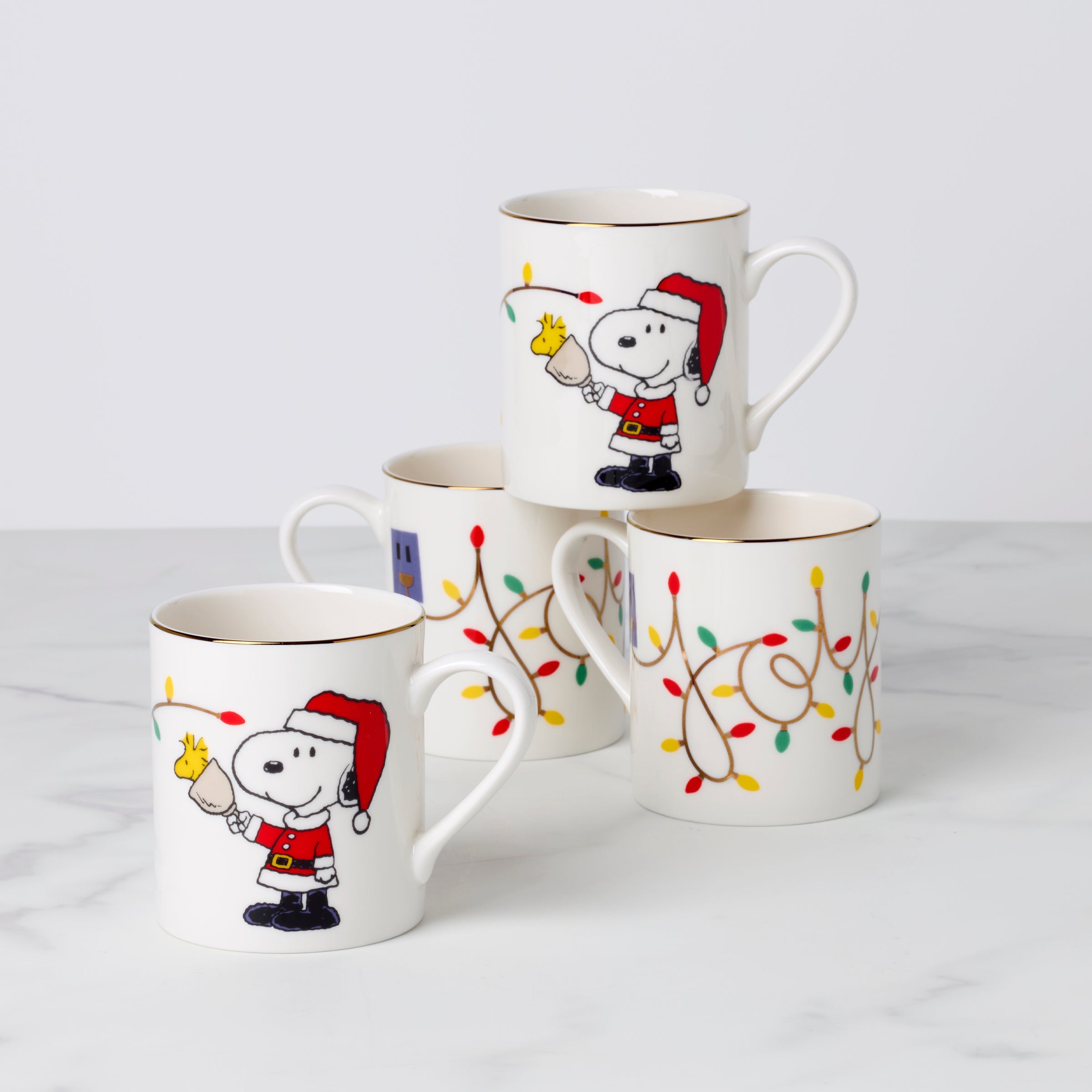 Snoopy Christmas Mugs. Set of 4 - Image 2