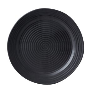 Ridge Black Dinner Plate