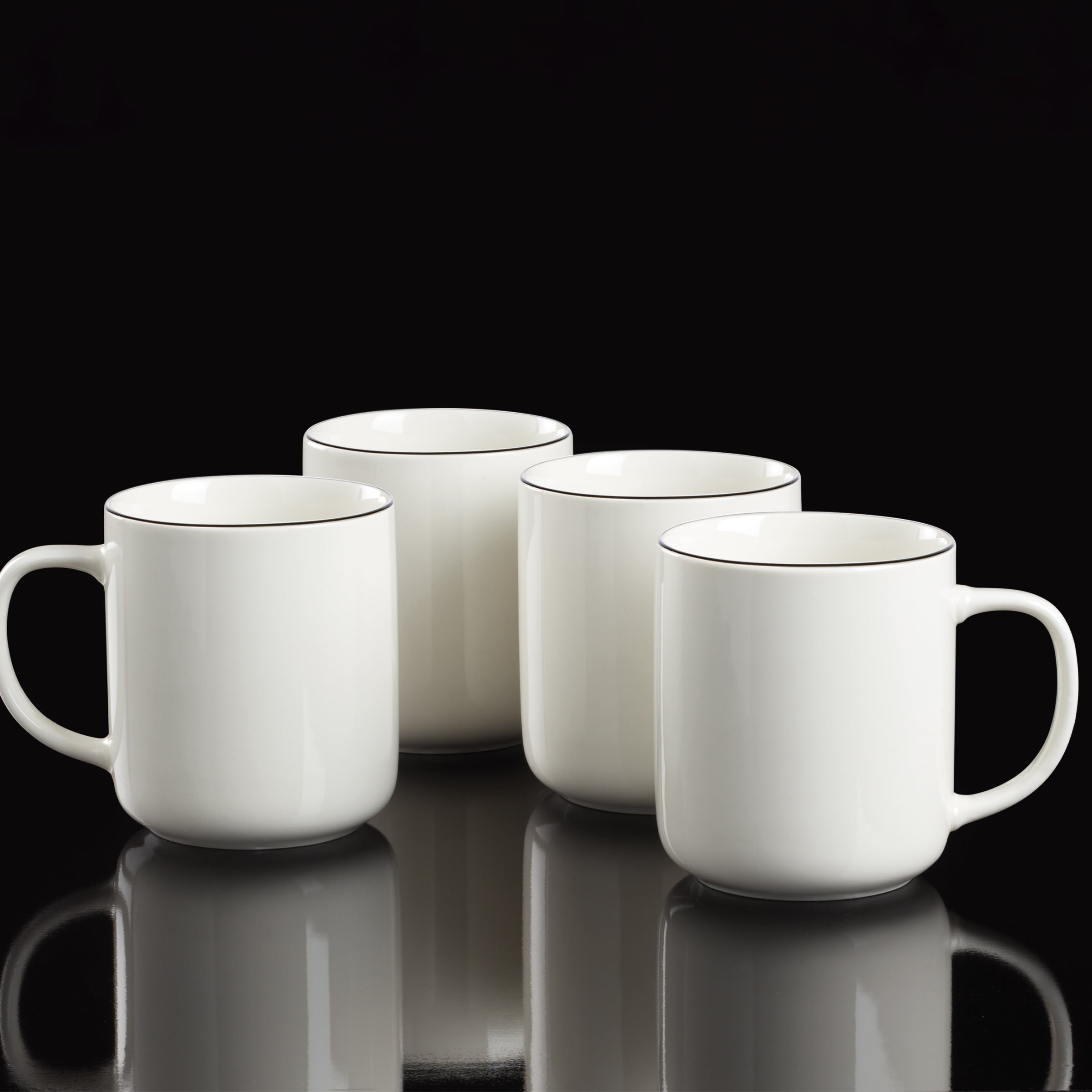 24 Seven Black Rim Mugs. Set of 4 - Image 2