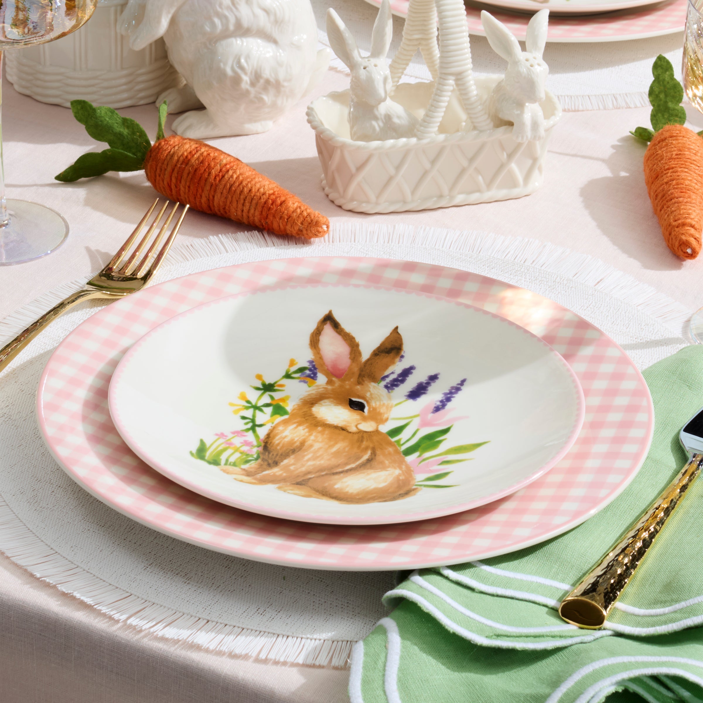 Bunny Accent Plates. Set of 4 - Image 2