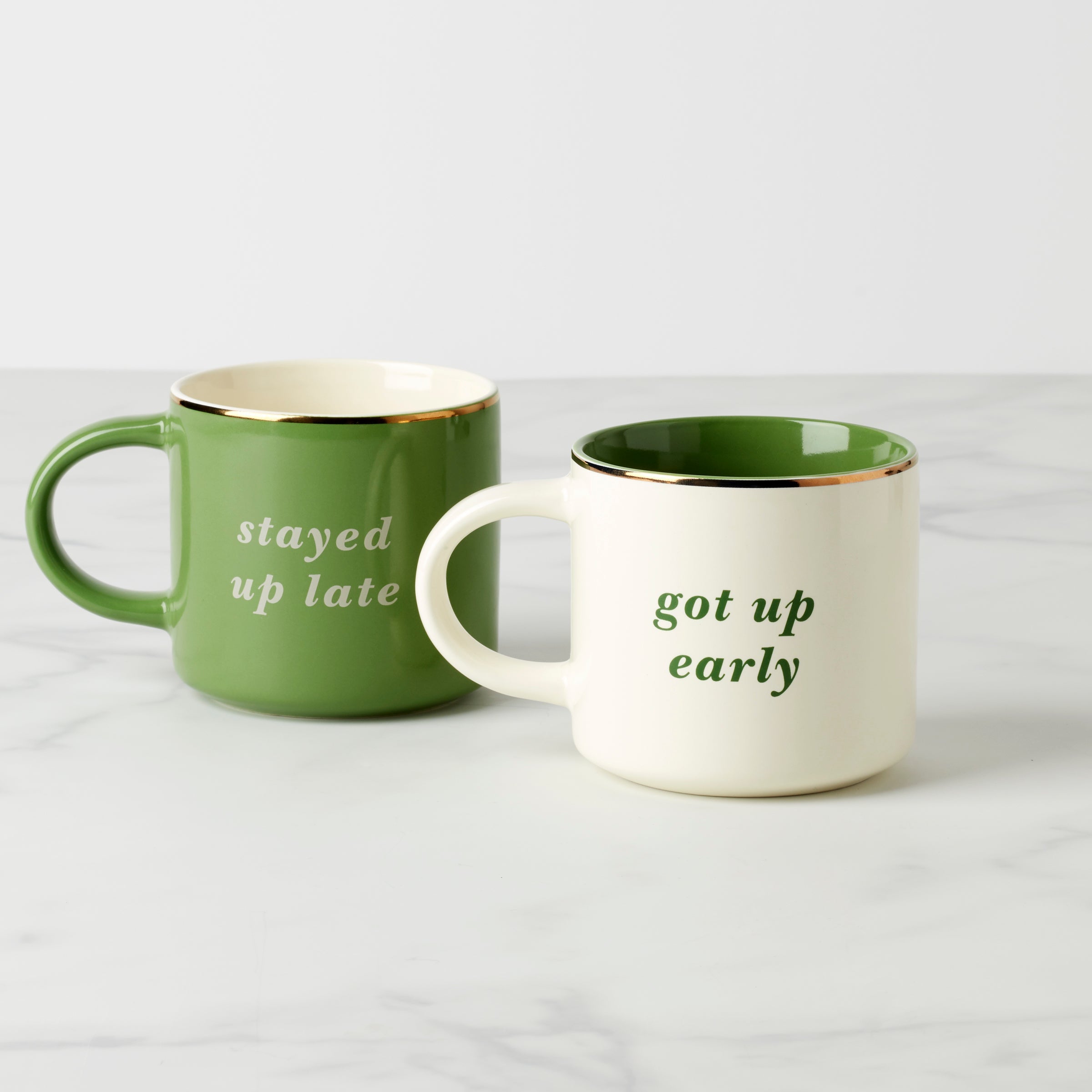 Two of a Kind Got Up Early & Stayed Up Late Mugs. Set of 2 - Image 2