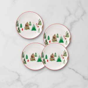 Merry & Bright Accent Plates. Set of 4