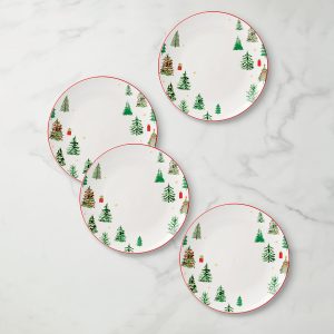 Merry & Bright Dinner Plates. Set of 4