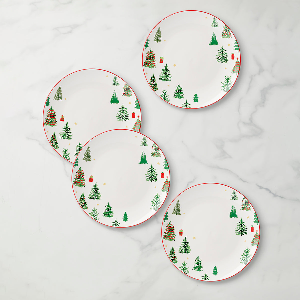 Merry & Bright Dinner Plates. Set of 4