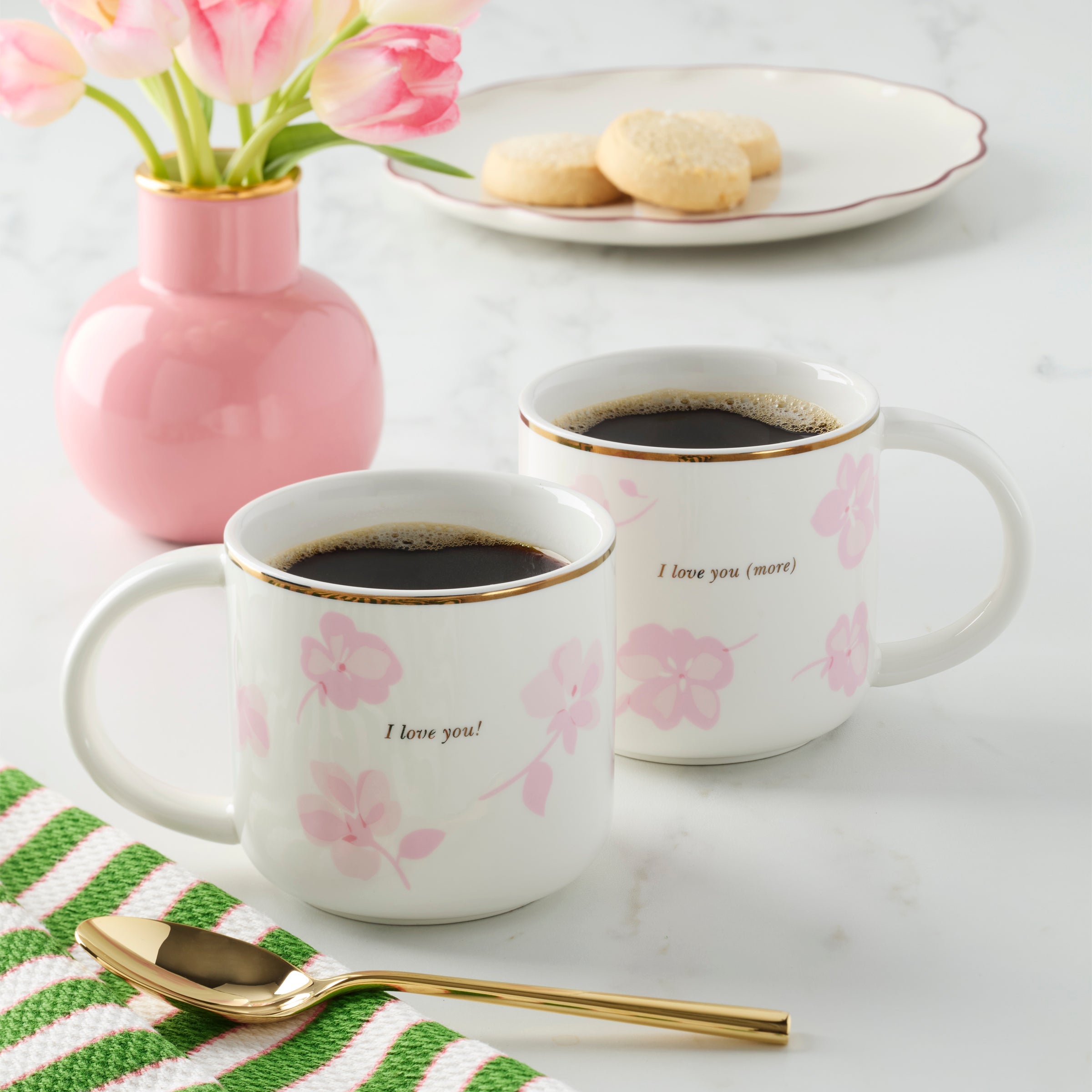 Spring Pansies Mugs. Set of 2 - Image 2