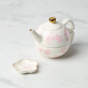 Spring Pansies Tea For One with Tea Bag Holder