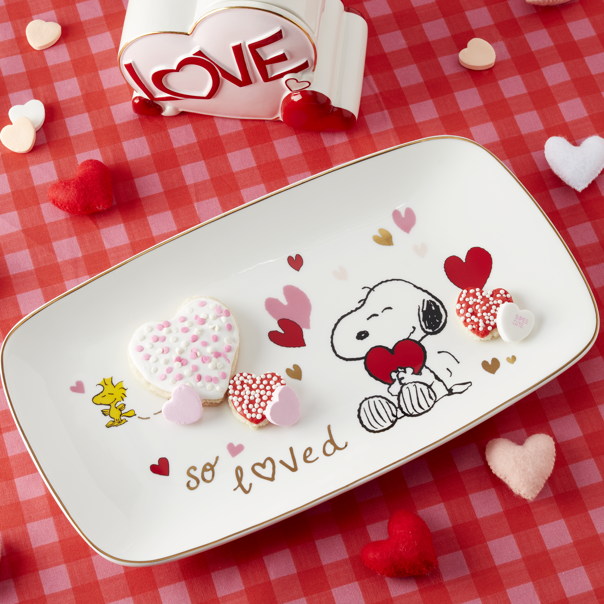 Snoopy Valentine's Day Hors d'Oeuvres Tray - Image 2