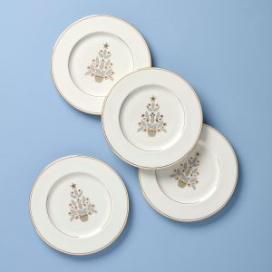Federal Gold Tree Accent Plates. Set of 4