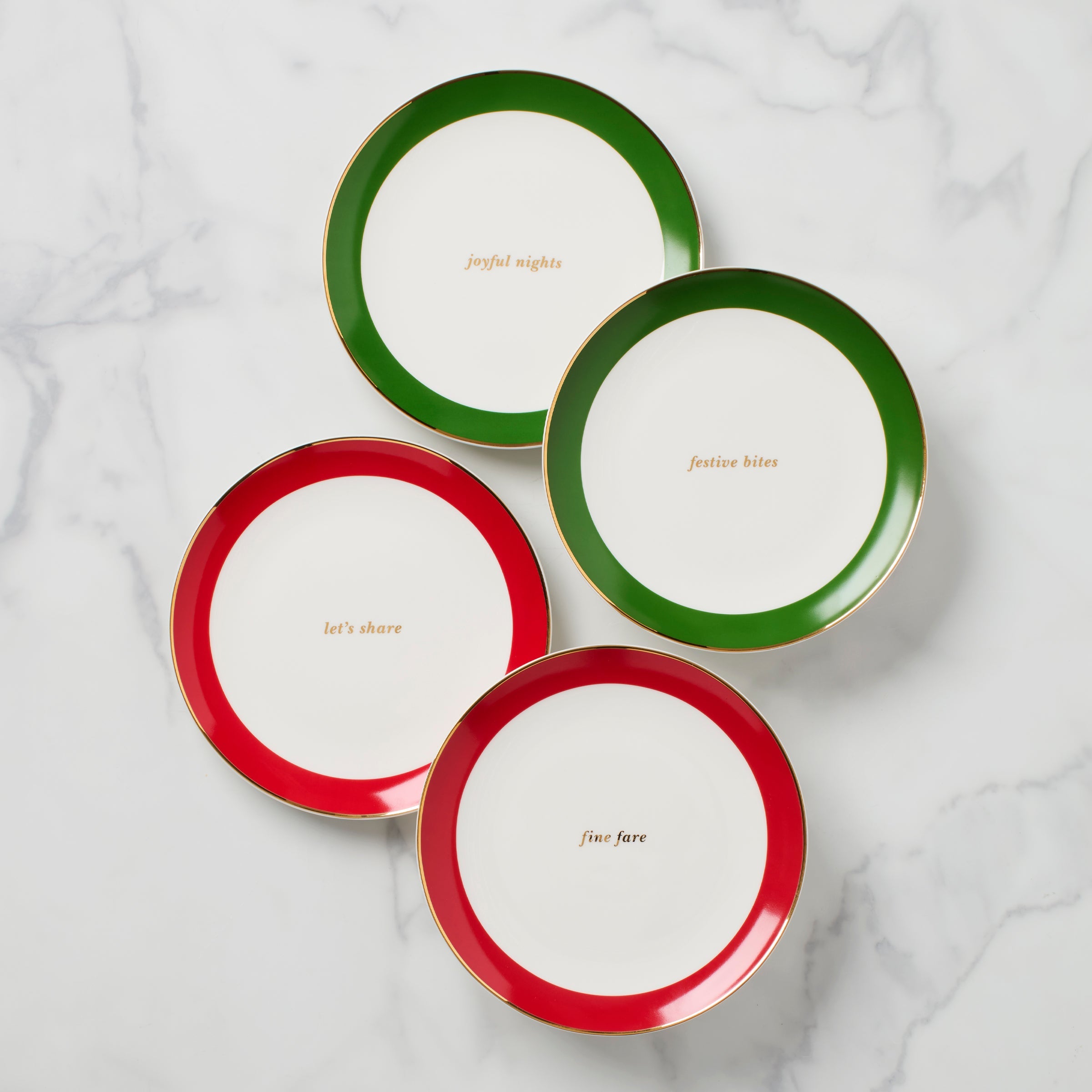 Evergreen Rim Accent Plates. Set of 4