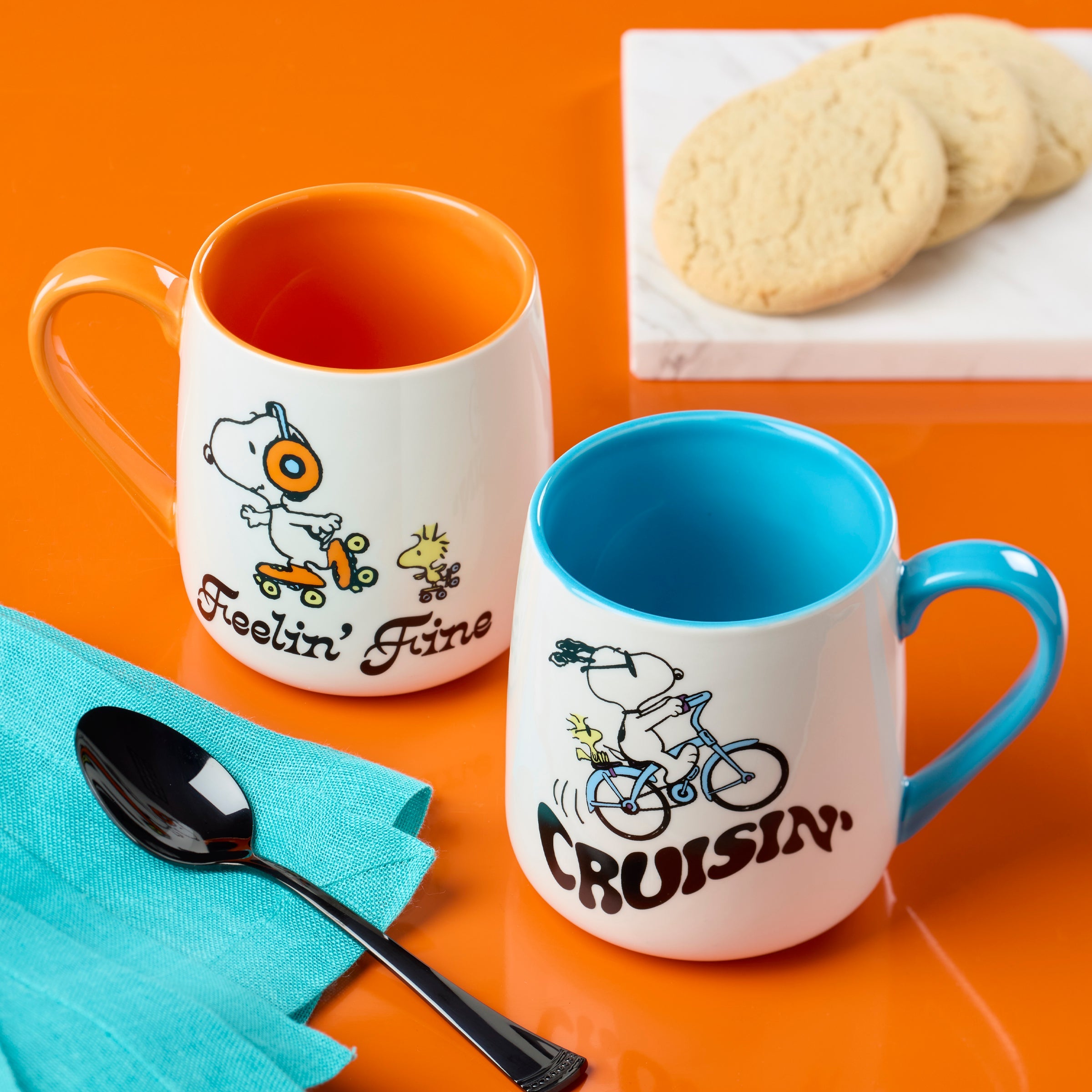 Peanuts Mugs Cruisin'-Feelin' Fine. Set of 2 - Image 3