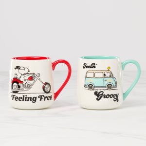 Peanuts Mugs Groovy-Feeling Free. Set of 2