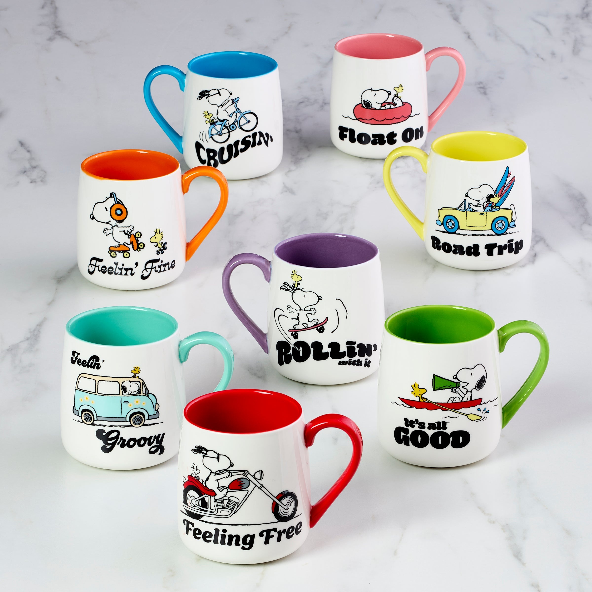 Peanuts Mugs Rollin'-All Good. Set of 2 - Image 4