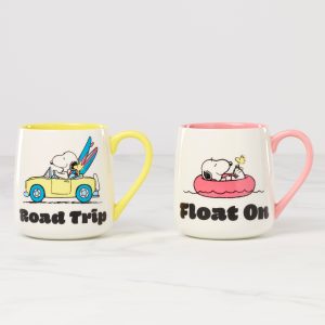 Peanuts Mugs Road Trip-Float On. Set of 2