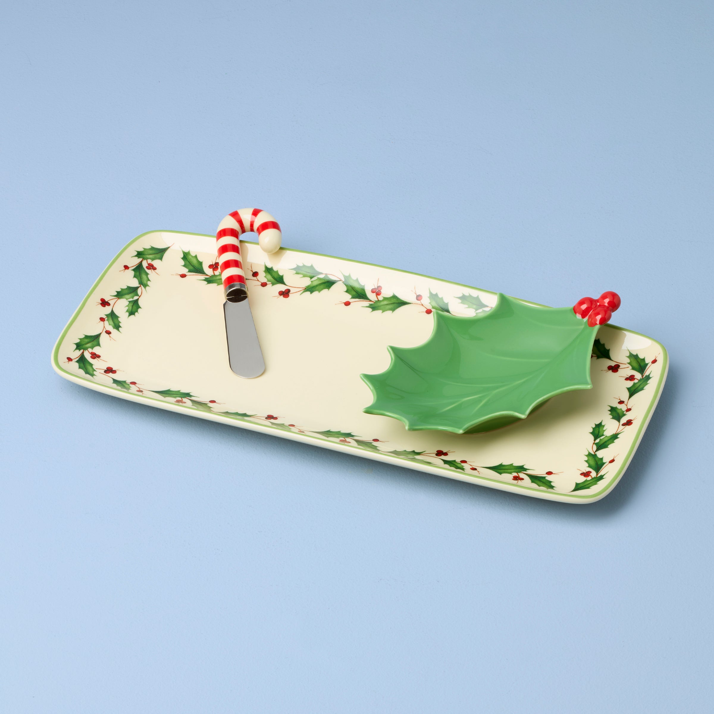 Holiday Tray Set with Spreader 3-Piece Set - Image 2
