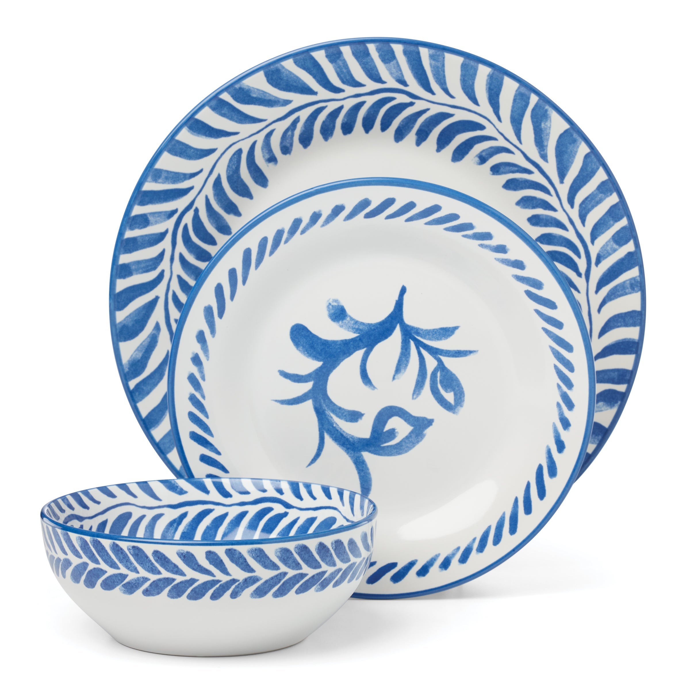 Solear Blue 12-Piece Dinnerware Set - Image 6