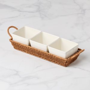 Willow & White. 4-Piece Serving Set