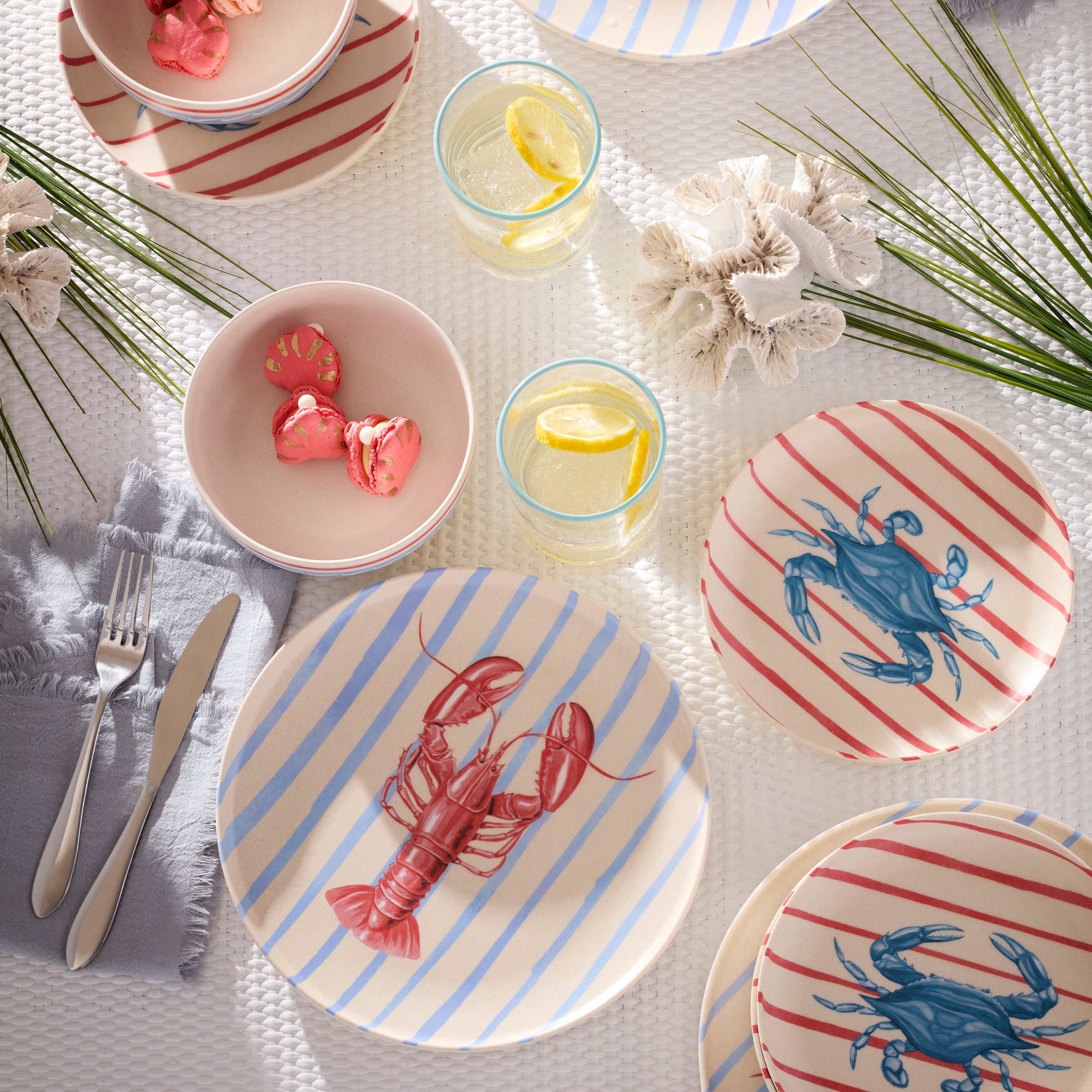 24 Seven Melamine. Wharfside 12-Piece Dinnerware Set - Image 2