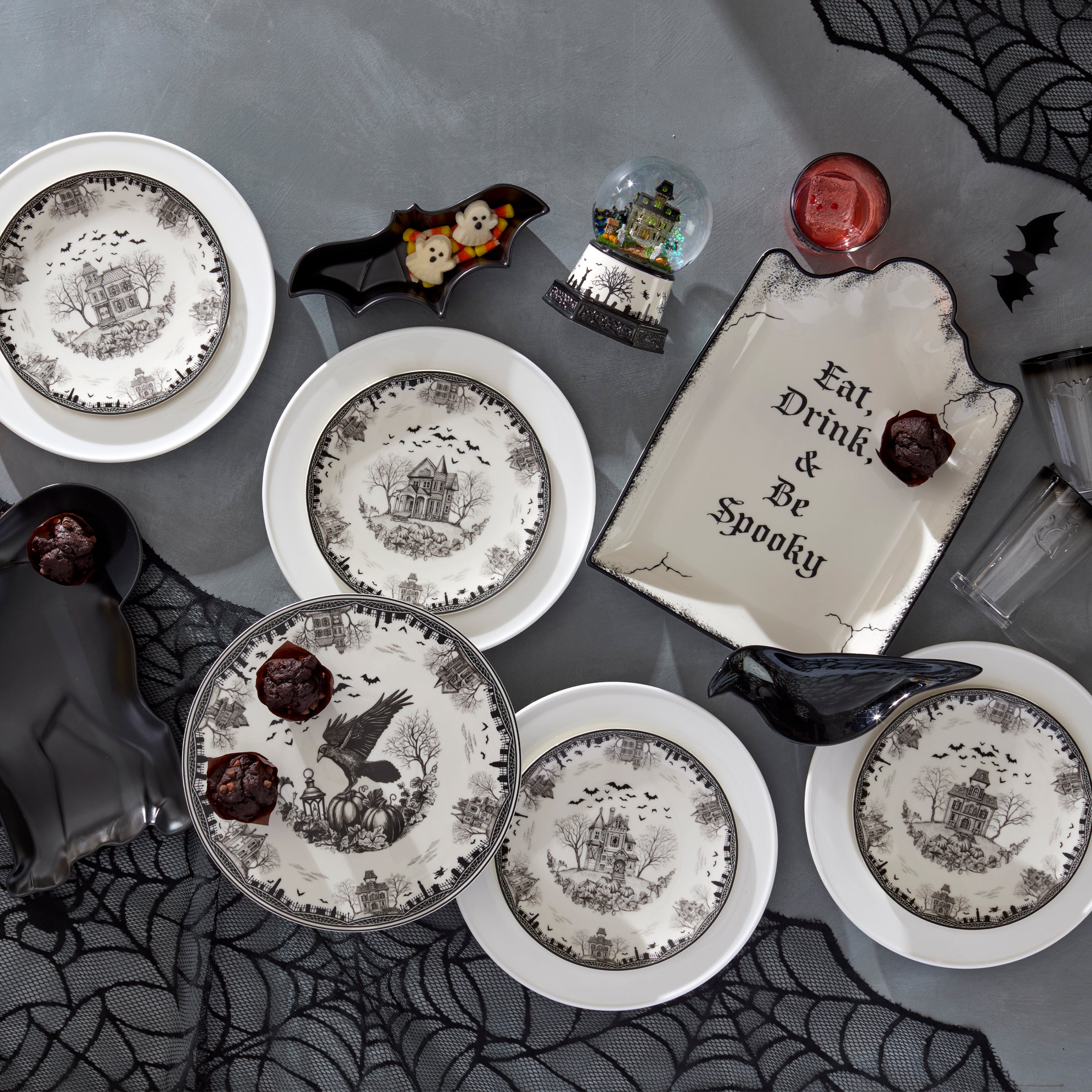 Haunted Village Cake Plate - Image 5