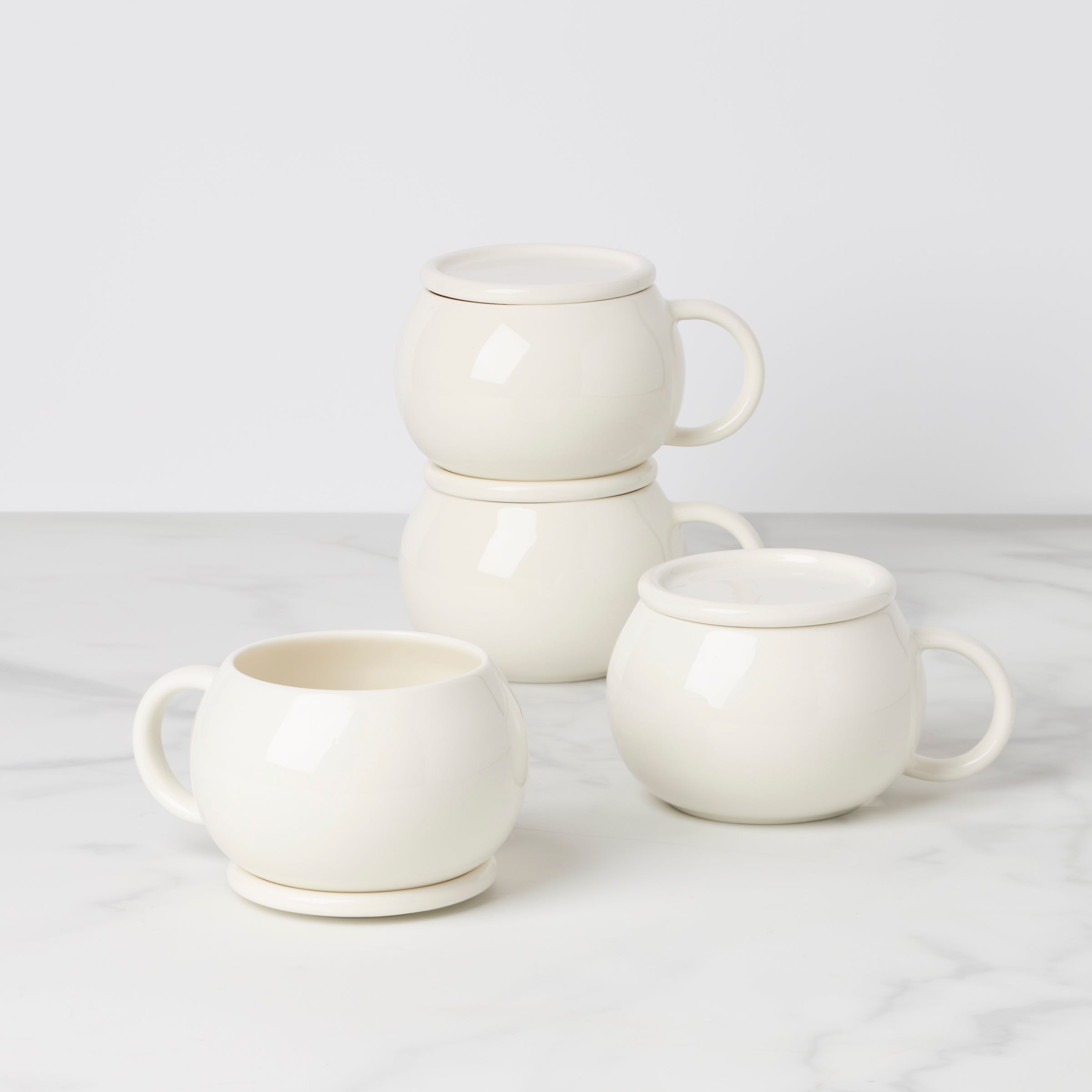 Quirk Mugs with Coaster. Set of 4