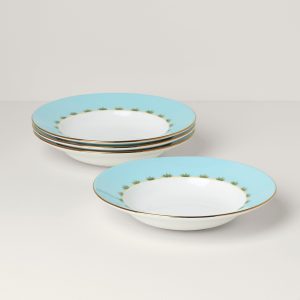 British Colonial Tradewinds Rimmed Soup Bowls. Set of 4