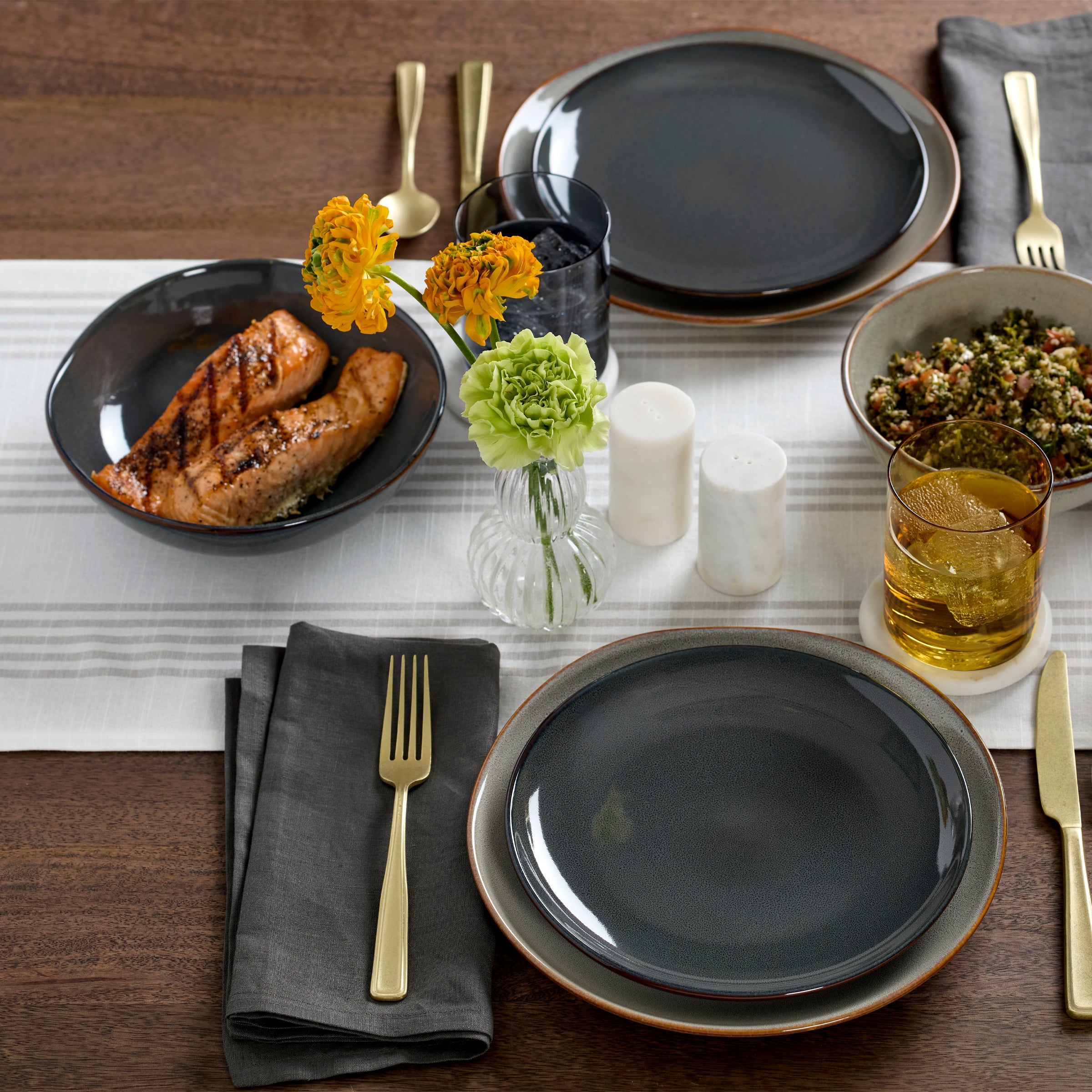 Organic Shades Gray 12 Piece Dinnerware Set - Image 10