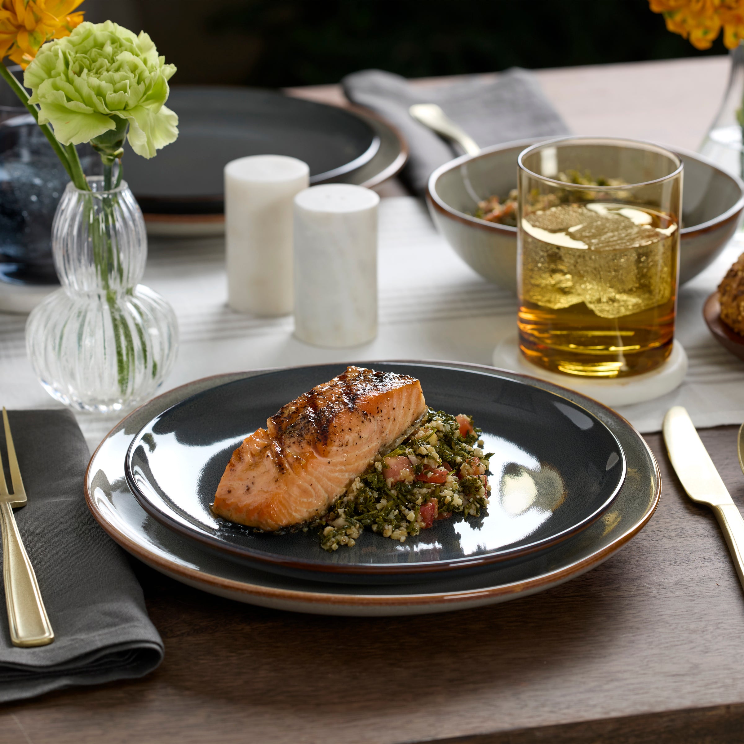 Organic Shades Gray 12 Piece Dinnerware Set - Image 11